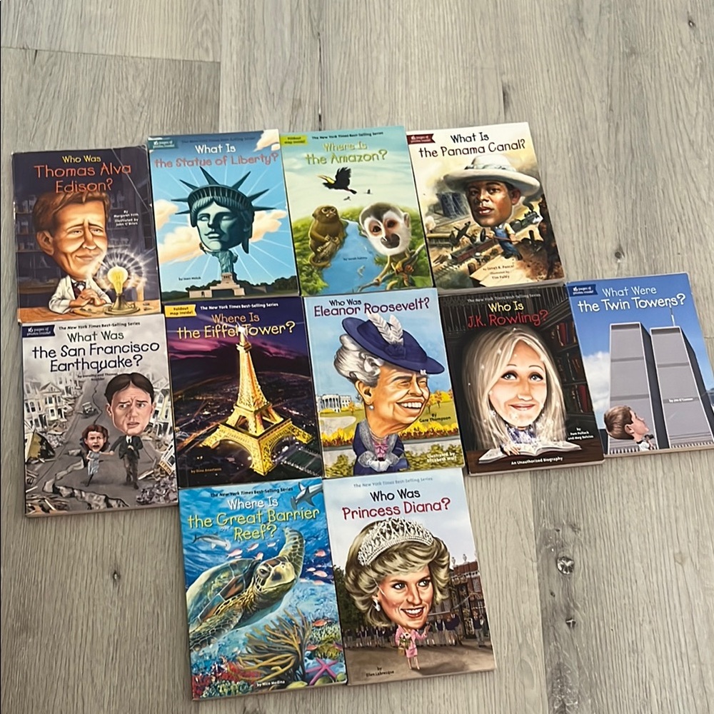 Set of Illustrated Biographical Books